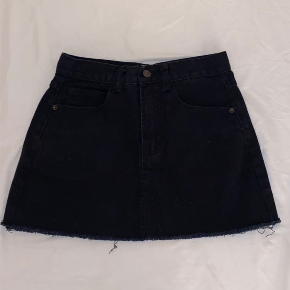 Brandy Melville Black Denim Skirt